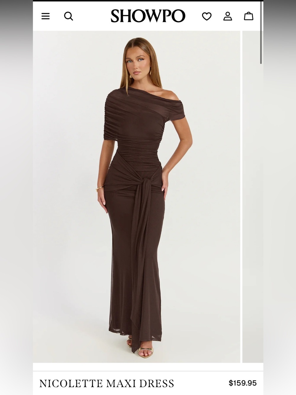 Showpo Nicolette dress - brown